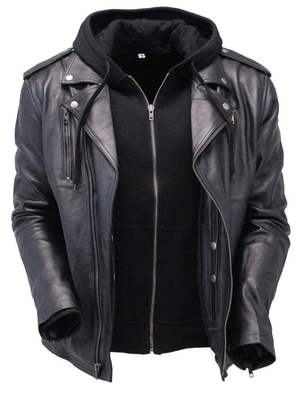 Men's Soft Black Leather Motorcycle Jacket