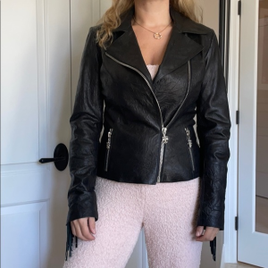 Women's Royal Underground Black Leather Jacket