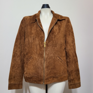 Luxury Brown Suede Leather Jacket