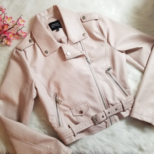 Urban Retro Pink Leather Jacket