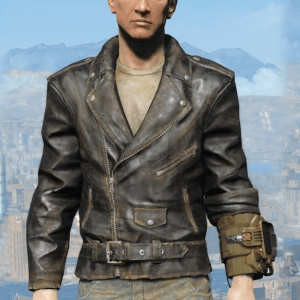 Fallout 4 Atom Cats Black Leather Jacket