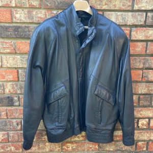 Vintage - Philippe Monet - Black Faux Leather Jacket