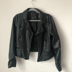 Juniors Black Faux Leather Jacket