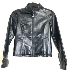 Emporio Collezione Vegan Black Leather Jacket