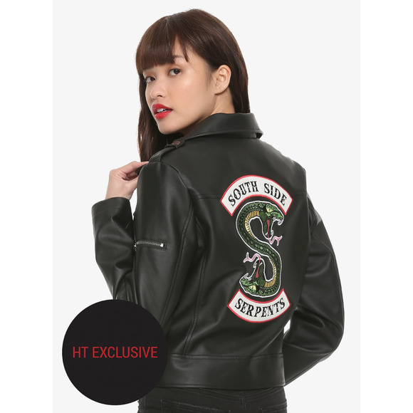 Women's Riverdale South Side Serpents Black Faux Leather Jacket