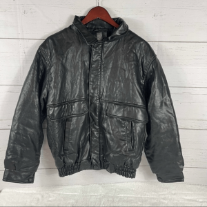 Gv Emporio Black Leather Jacket