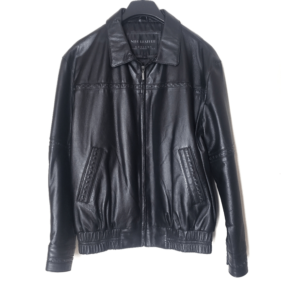 Niko Mens Black Faux Leather Jacket - Fortune Jackets