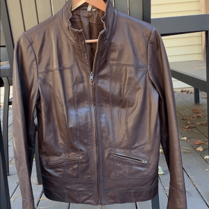 Caslon Choclate Brown Leather Jacket