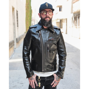 Double Rider Black Leather Jacket