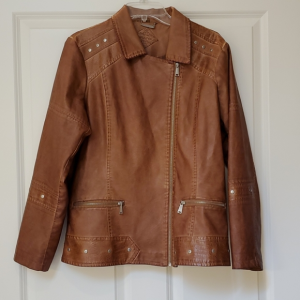 Brown Faux Leathers Jacket