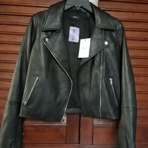 Theory Black Leather Jacket