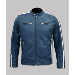 Concert Miami F9 Blue Faux Leather Jacket