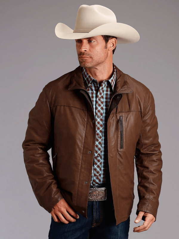 Men Stylish Cowboy Brown Jacket