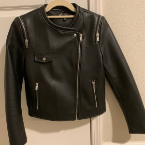 Black Faux Leather Jacket 2