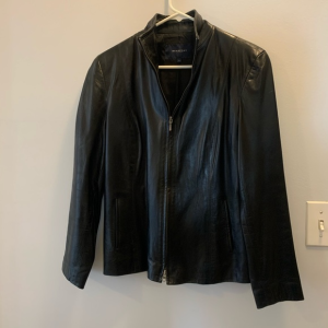 Burberry Black Leather Jacket 2