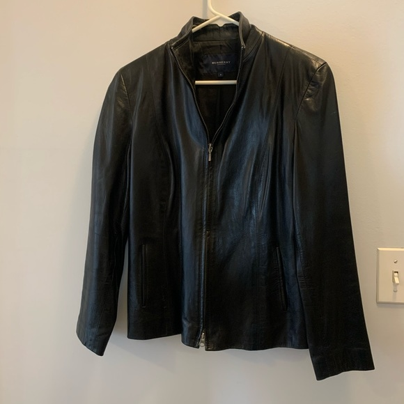Burberry Black Faux Leather Jacket