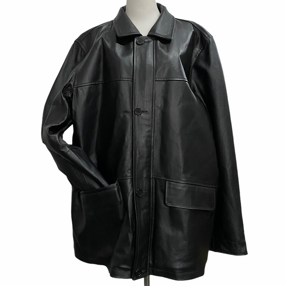 Men’s Black Faux Leather Jacket