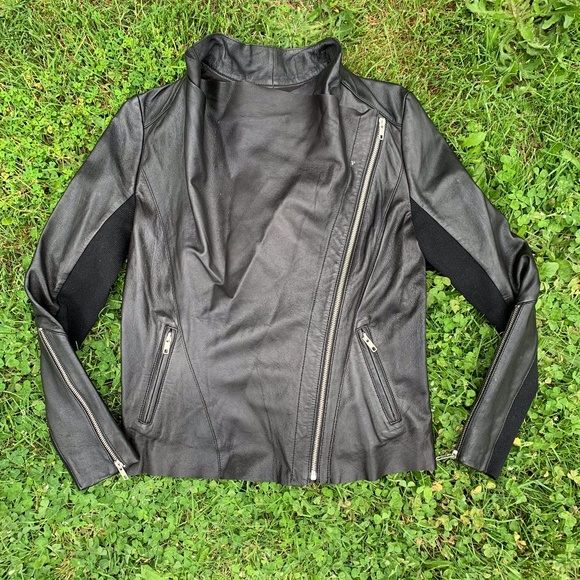 Black Soft Faux Leather Trouve Jacket