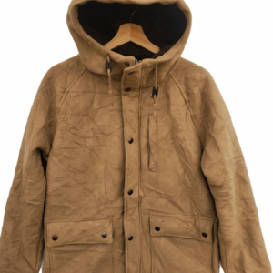 Uniqlo Light Brown Suede Leather Hoodies Jacket