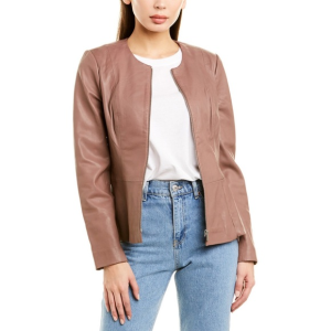 Badgley Mischka Brown Faux Leather Jacket