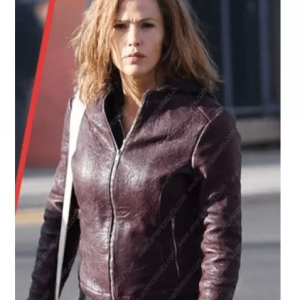 Jennifer Garner Red Leather Jacket