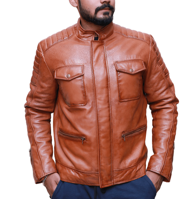 Boss Level Brown Faux Leather Jacket