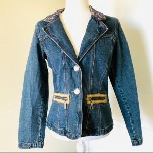 Vintage Playboy Denim Beaded Jacket