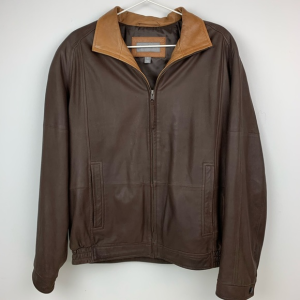 Daniel Cremieux Signature Brown Faux Leather Jacket