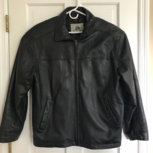 Burk’s Bay Men’s Black Faux Leather Jacket