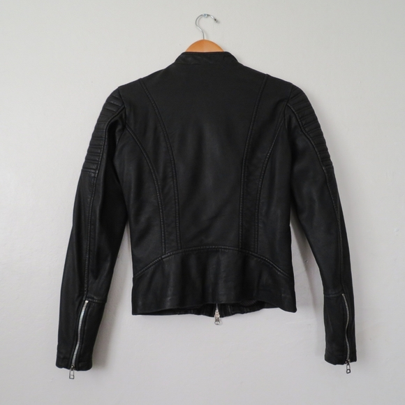 Goose Craft Black Faux Leather Jacket - Fortune Jackets