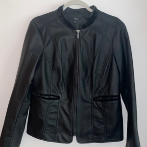 Women’s Alfani Black Faux Leather Jacket