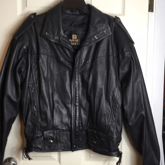 Byrnes & Baker Crop Black Leather Jacket