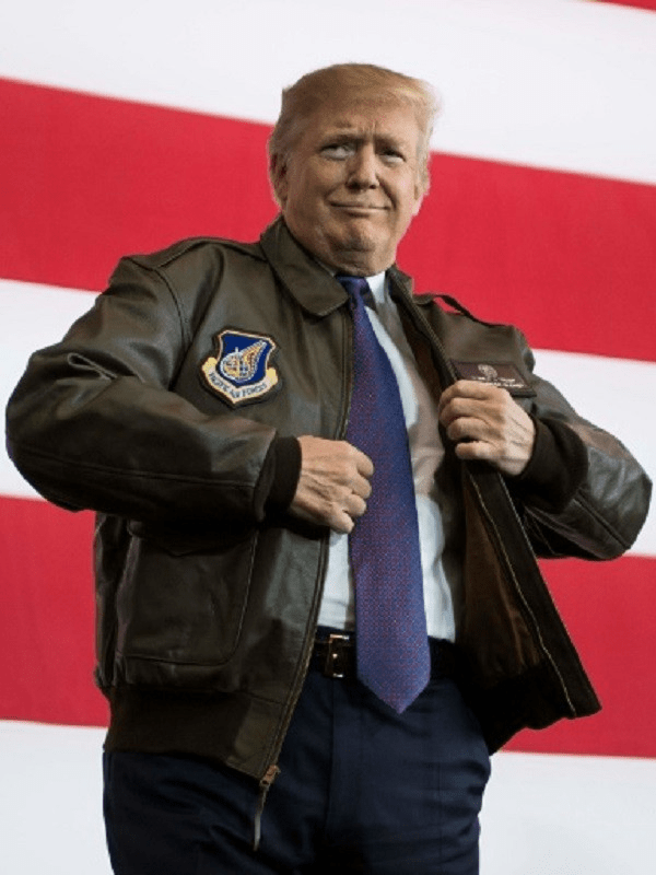 Donald Trump A2 Flight Brown Bomber Leather Jacket