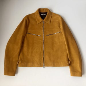 Cut Off Lion Suede Leather Jacket