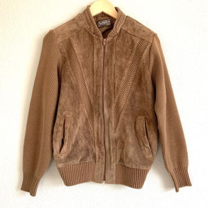 Vintage Sears Sportwear Brown Faux Leather Jacket