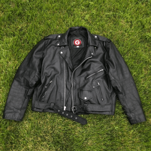 Vintage Black Leather Biker Jacket