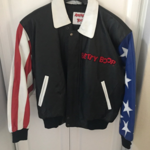 Vintage Betty Boop Black Leather Jacket