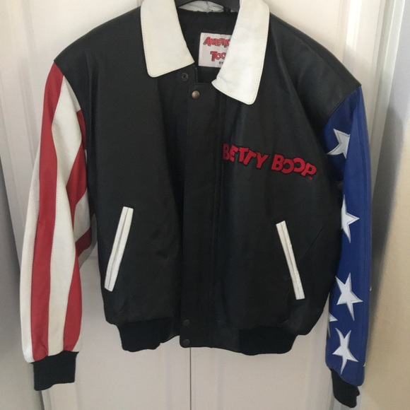 Vintage Betty Boop Black Faux Leather Jacket