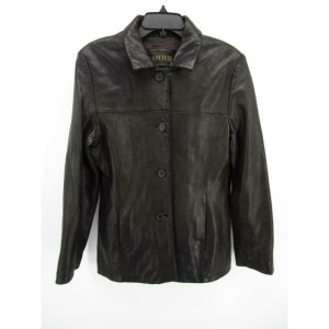 Couture By J Park Black Faux Lambskin Leather Jacket