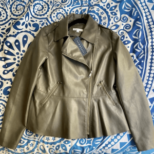 Downeast Army Womens Green Leather Jacket