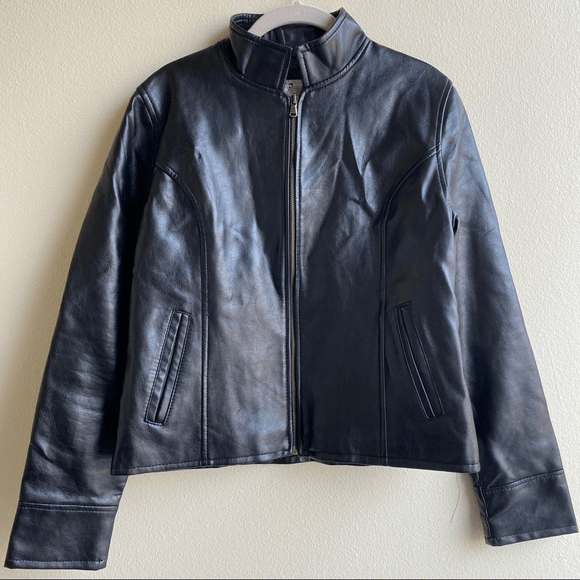 Progetto Moda Italian Black Moto Leather Jacket
