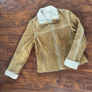 Wilsons Tan Leathers “pelle Studio” Suede Jacket