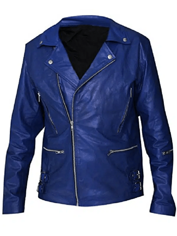 30 Seconds To Mars Jared Leto Blue Faux Leather Jacket