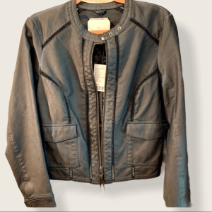 Hei Hei Steel Gray Vegan Leather Jacket