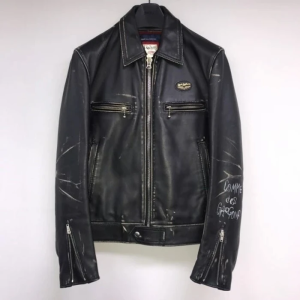 Comme Des Garcons X Lewis Black Leather Jacket