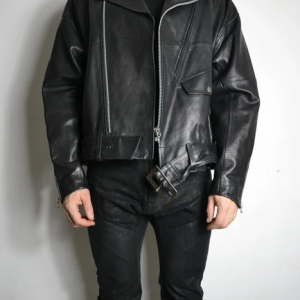 Julius Aw17 Sample Black Leather Jacket