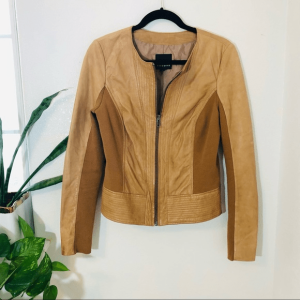 Trouve Womens Brown Leather Jacket