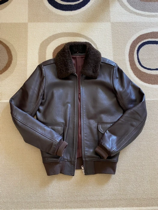 Temple Of Jawnz A2 Brown Faux Leather Bomber Jacket