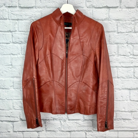 Siena Studio Brown Faux Leather Jacket