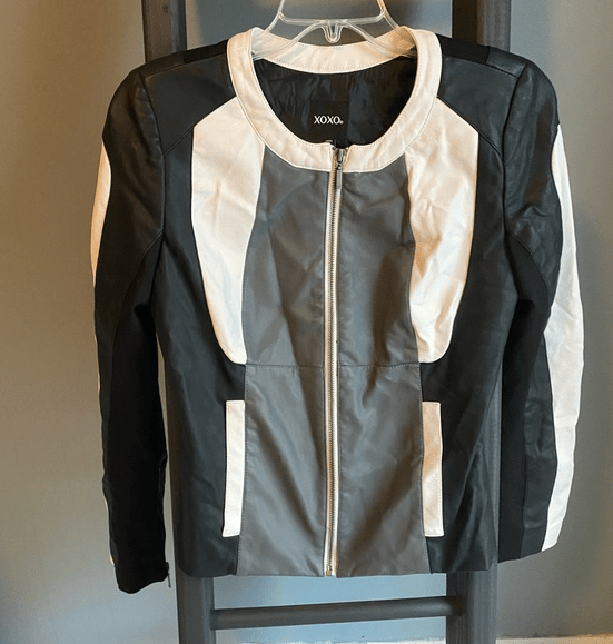Xoxo Faux Leather Cropped Moto Jacket